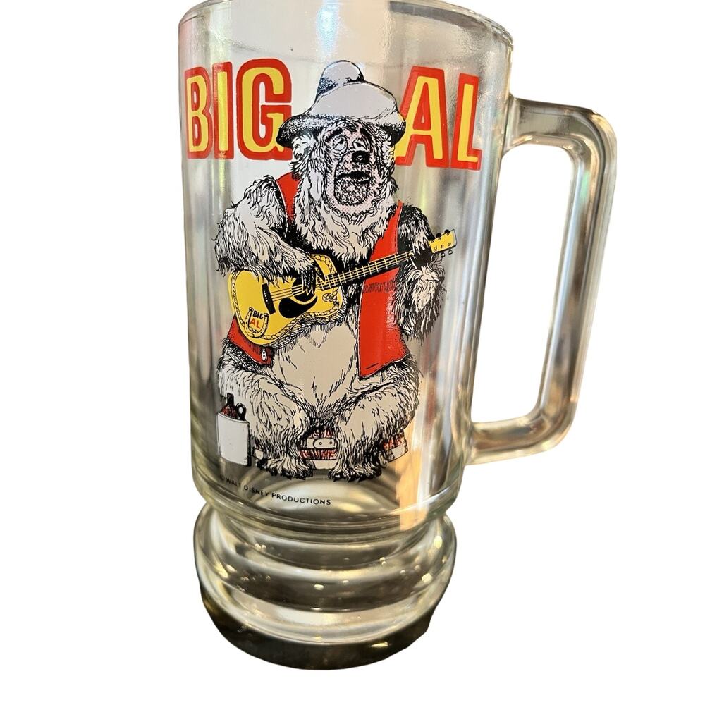 Big Al Jamboree Mug Walt Disney Productions Country Bear Glass Jug Band 6” VTG